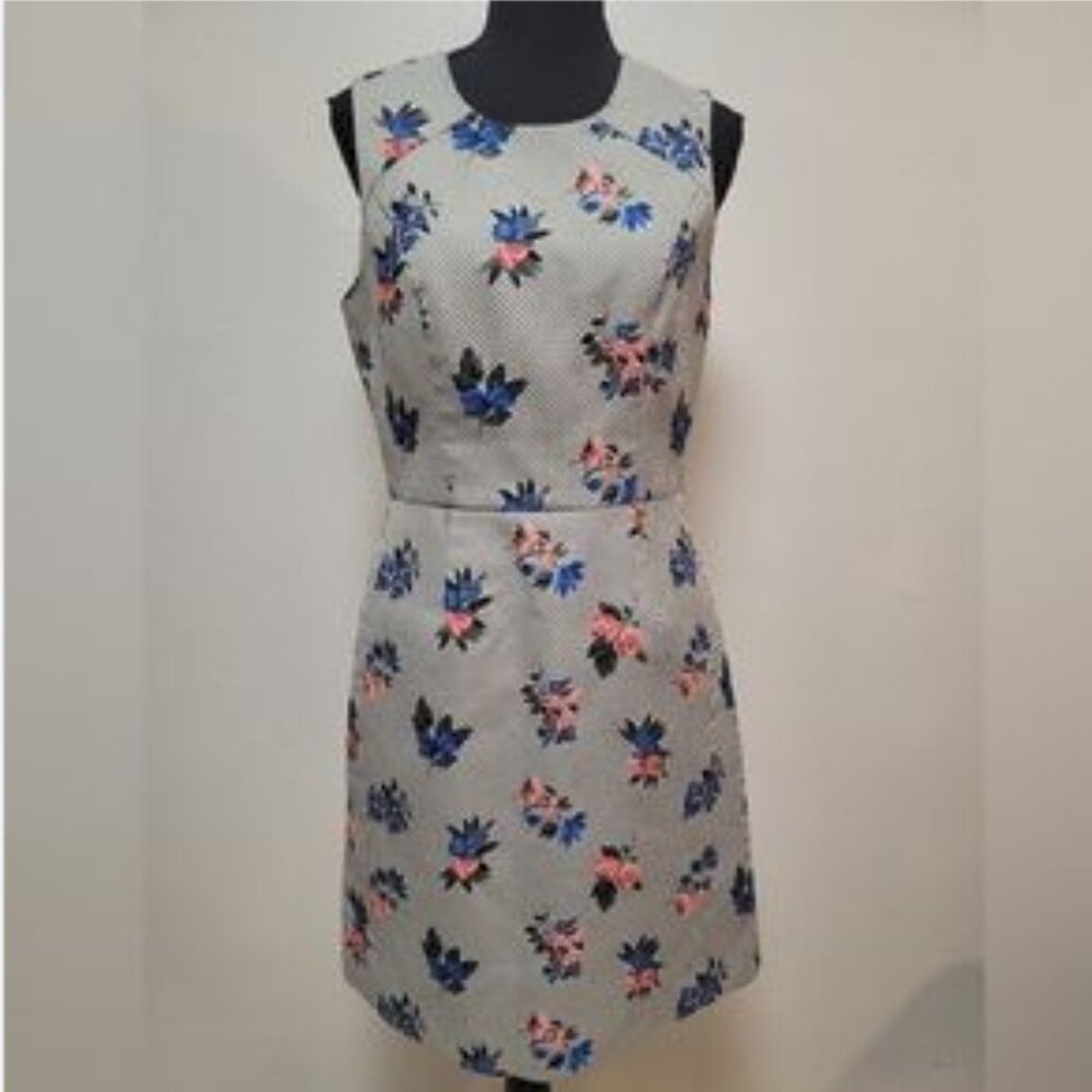 Shoshanna Penelope Floral Jacquard A Line Sleeveless Dress Like New